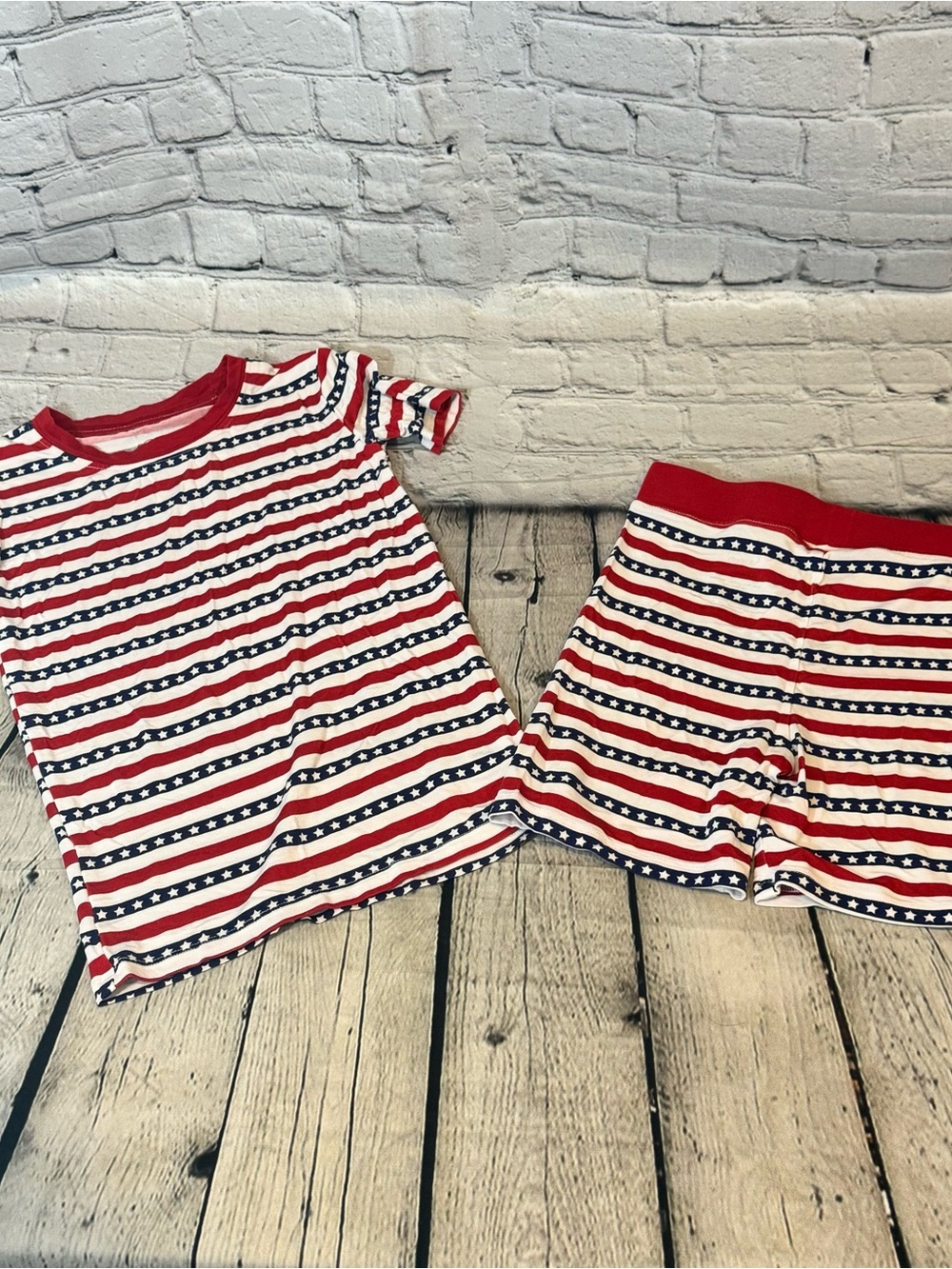Kloudy Kids Stars and Stripes Bamboo Short Set